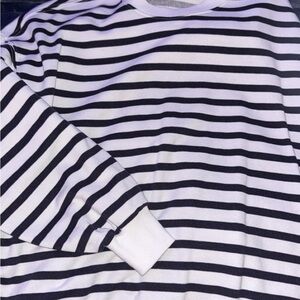 Striped Black and White Long Sleeve Top H&M